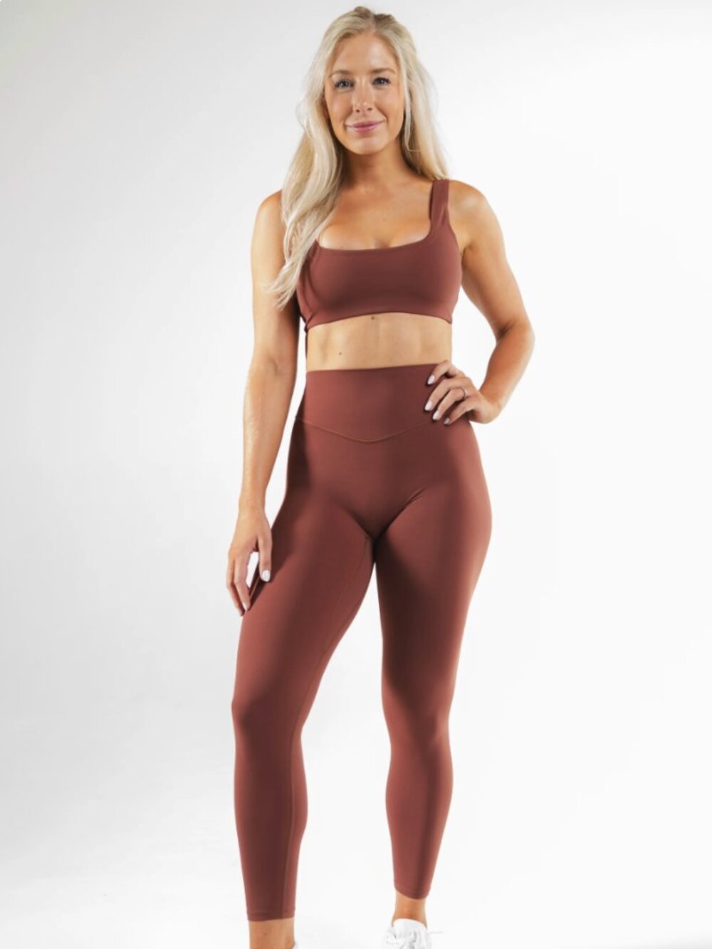 SOLD OUT Vitality Cloud II U Bra & Leggings Set in Cinnamon Size Small